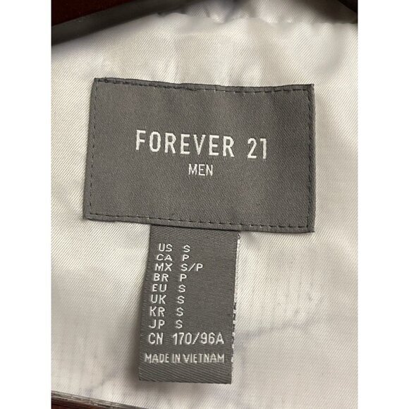 Forever 21 Lightweight Hooded Windbreaker Jacket Marble Print Men's Size Small - Picture 10 of 11